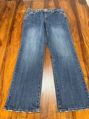 Tint Wide Straight Classic Women's Jeans in Medium Blue Denim